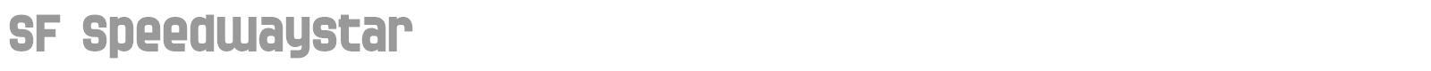SF Speedwaystar font preview